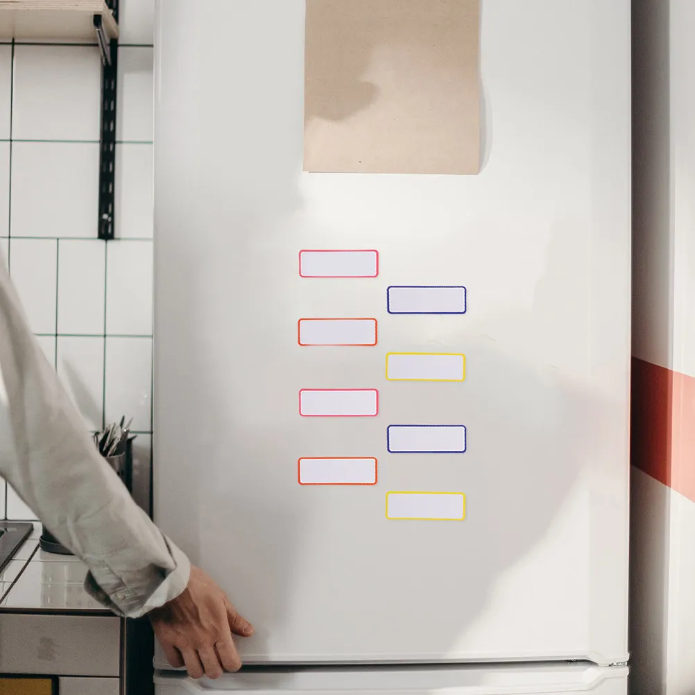 

81 шт. магнитных именных бирок, многоразовые, с возможностью записи, для белой доски, холодильника, шкафа, офиса, класса, дома