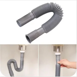 1Pcs Retractable Plastic Drain Hose Washbasin Drain Hose Pipe Kitchen Sink Extension Bathroom Kitchen Home Improvement