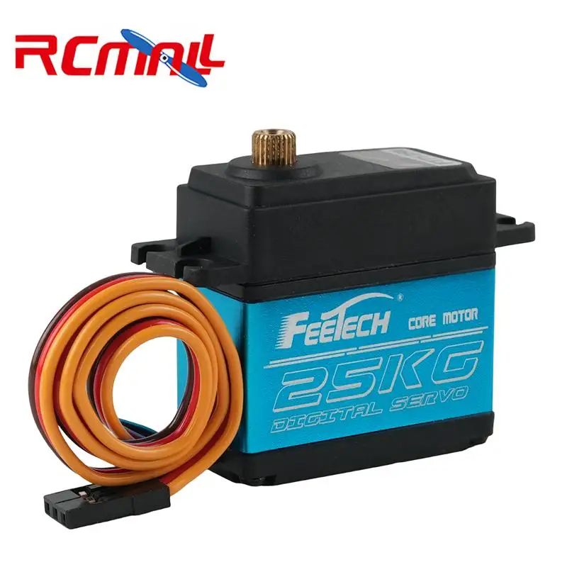 FT7125M 25kg High Torque Digital Servo 7.4V Stainless Steel Metal Gear Core Motor 180 Degree for 1/8 1/10 RC Car Boat Accessorie