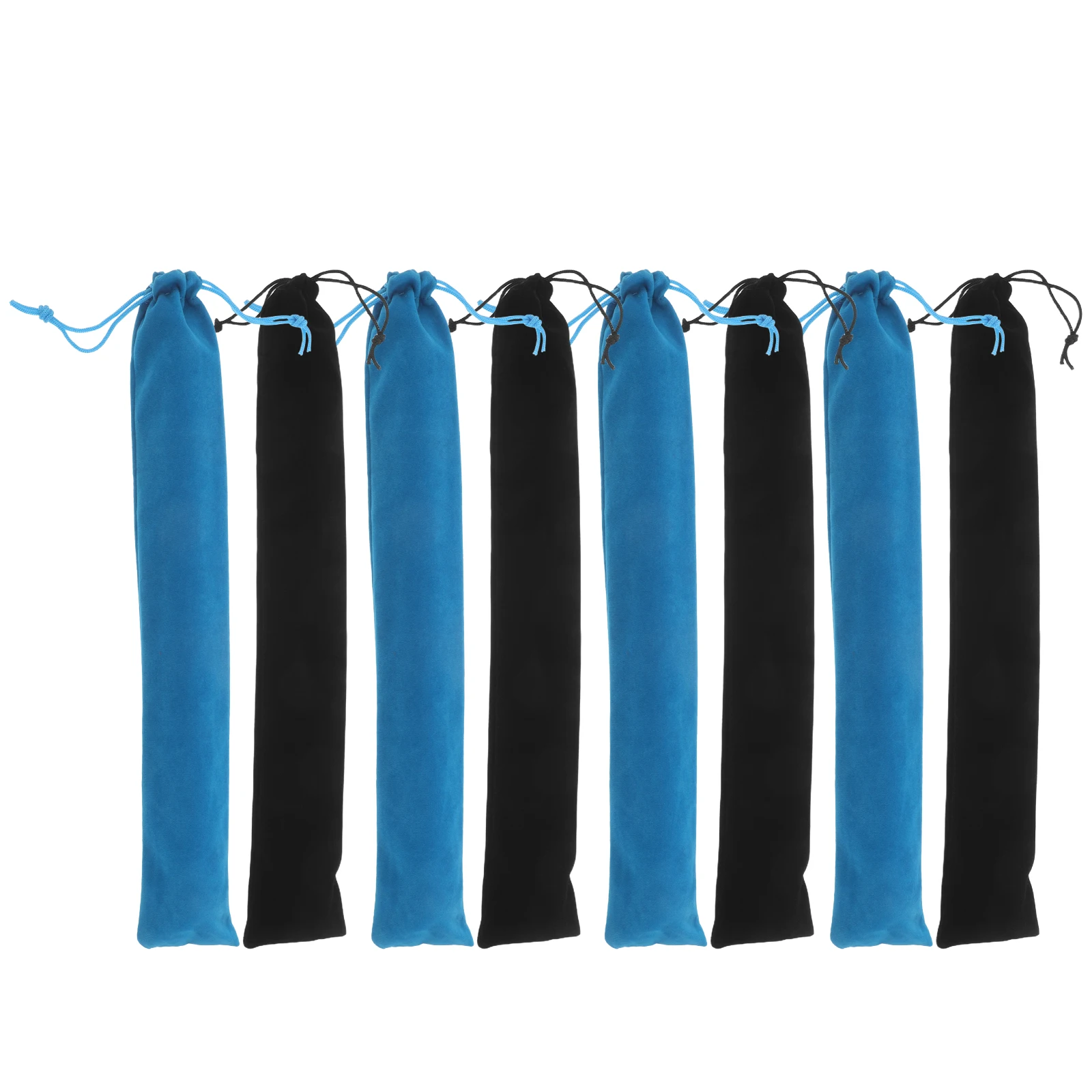 

8 Pcs Musical Instrument Storage Bag Harmonica Recorder Flute Clarinet Velvet Flannel Bags with Drawstrings Carry