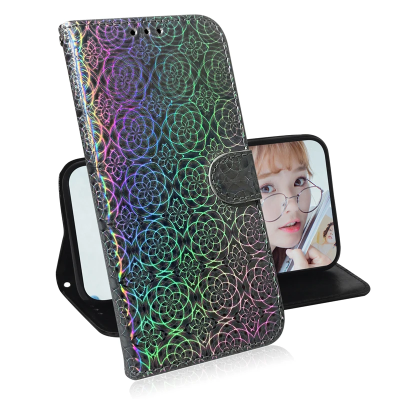 Glitter Leather Case For Huawei P30 P40 P20 Lite P50 Pro Flip Case Cover For Honor 10i 8A 9X 8X 20 10 9 50 Lite 7A Pro 7C 8S 20S