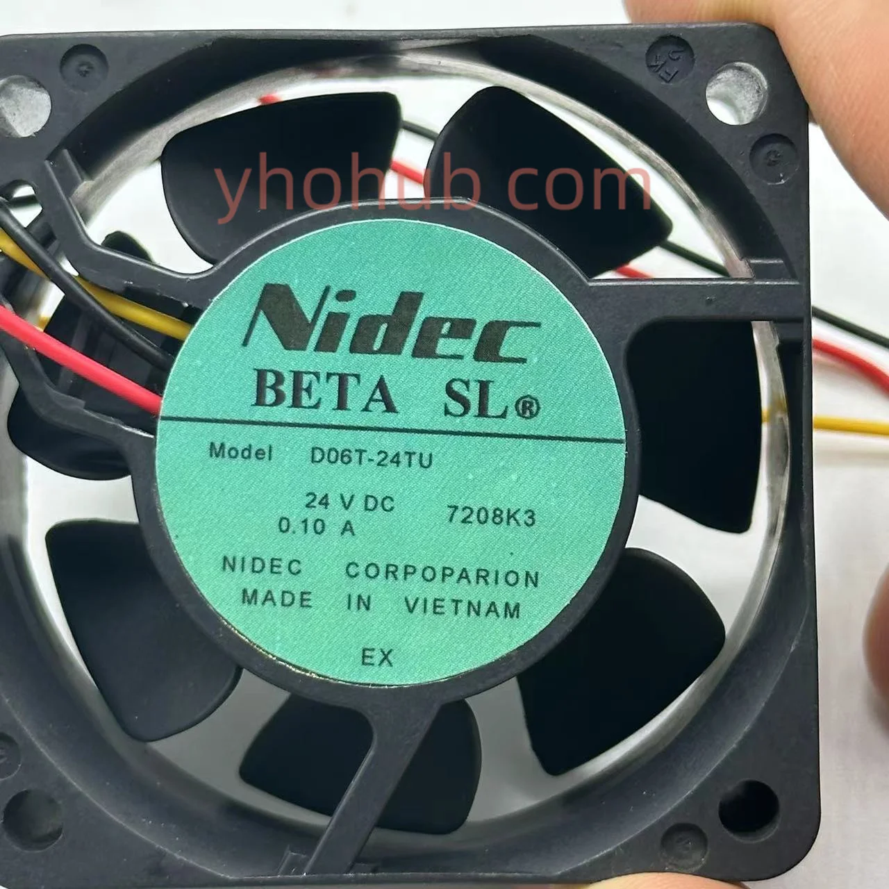 Nidec D06T-24TU Server Cooling Fan DC 24V 0.10A 60x60x25mm 3-Wire