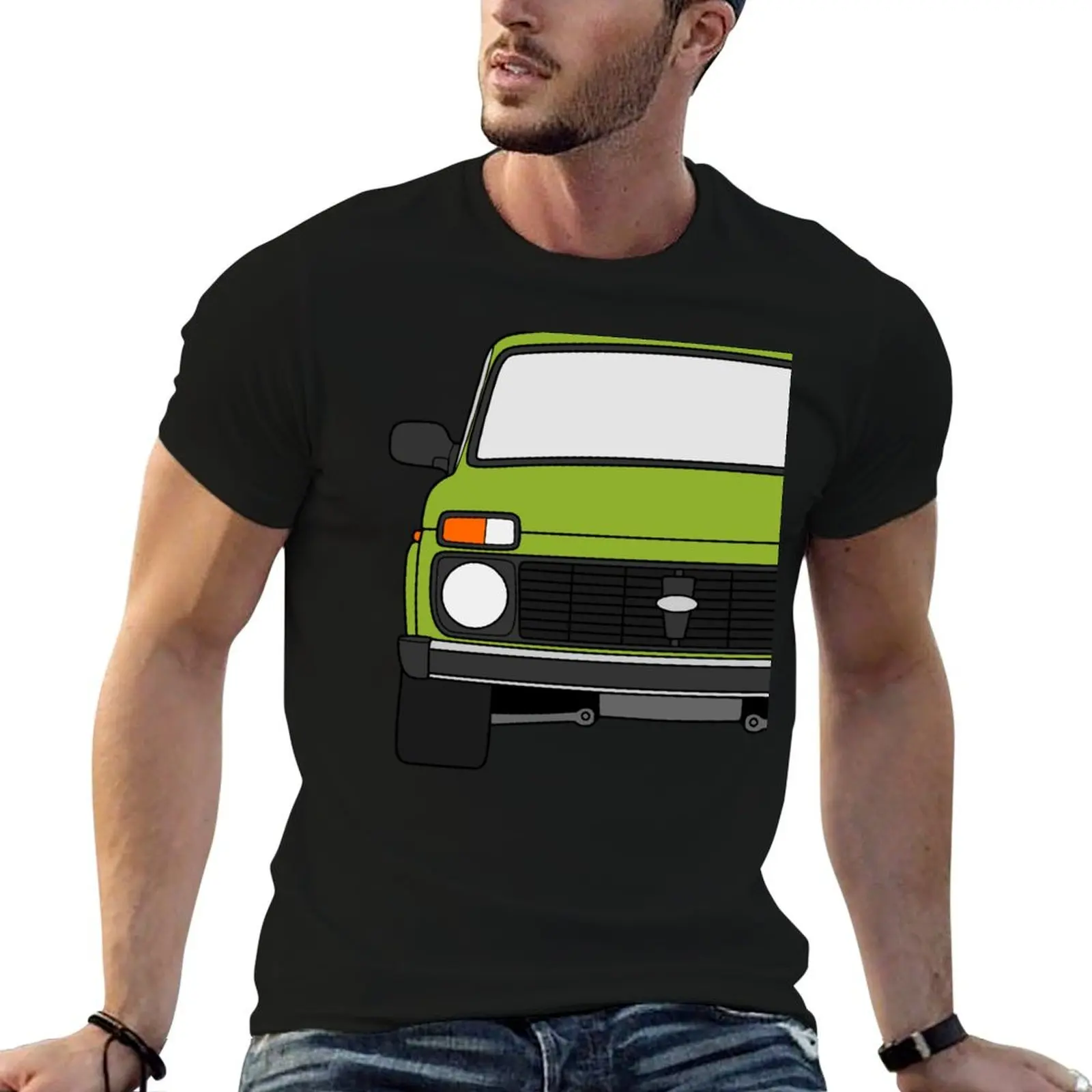 

T-Shirt t-shirt for Lada taiga t 4x4 color Niva black man for Legend plain olive package anime man cotton shirts