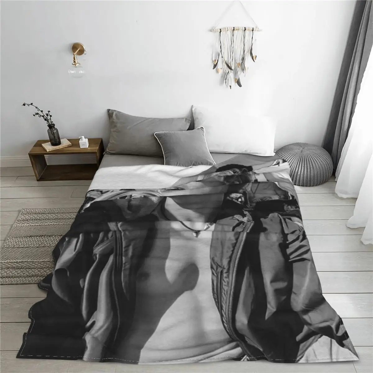 Rudy Pankow Movie Blanket Flannel Summer Air Conditioning JJ Actor Lightweight Throw Blanket for Bed Outdoor Bedspread