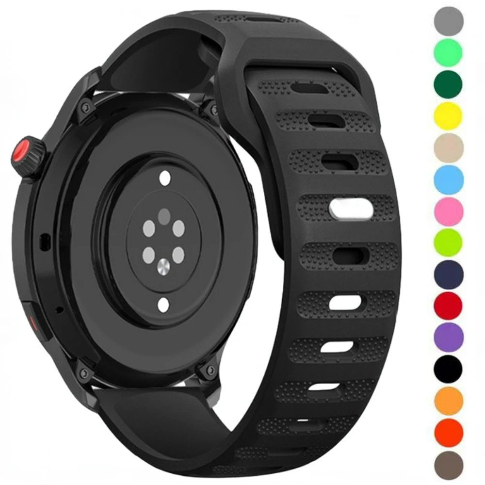20mm 22mm Silicone Strap for Amazfit Active 2/GTS 4 3 2 mini 2e Sport Wristband for Amazfit GTR 4 3 Pro/Balance/Stratos 2 3 Band