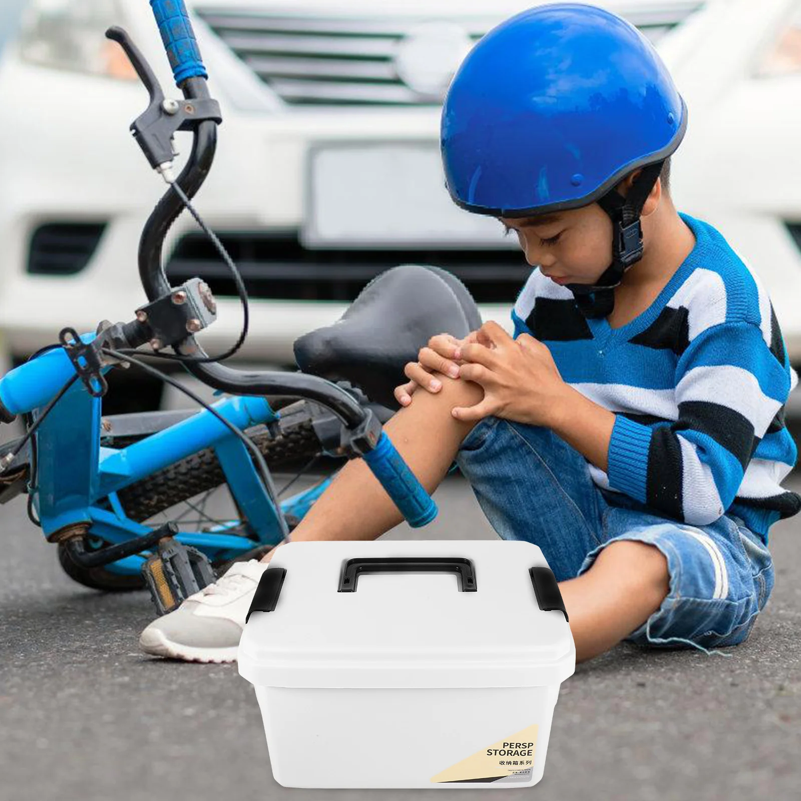 Household Small Medicine Box Multi-Layer Portable Medicine Storage Case with Handle First Aid Box for Travel Home Office Use