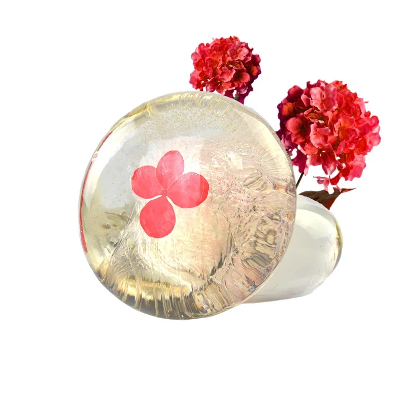 Amino Acid Handmade Soap Amino Soap Transparent Real Flower in It Soap Bar Creative Remove Acne Bath Sabun