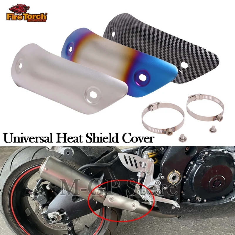 For GSX-R1000 CM300 F750GS R1M Motorcycle Exhaust Mid Link Pipe Heat Shield Cover Fixed Rring Heat Insulation Anti-Scald Muffler