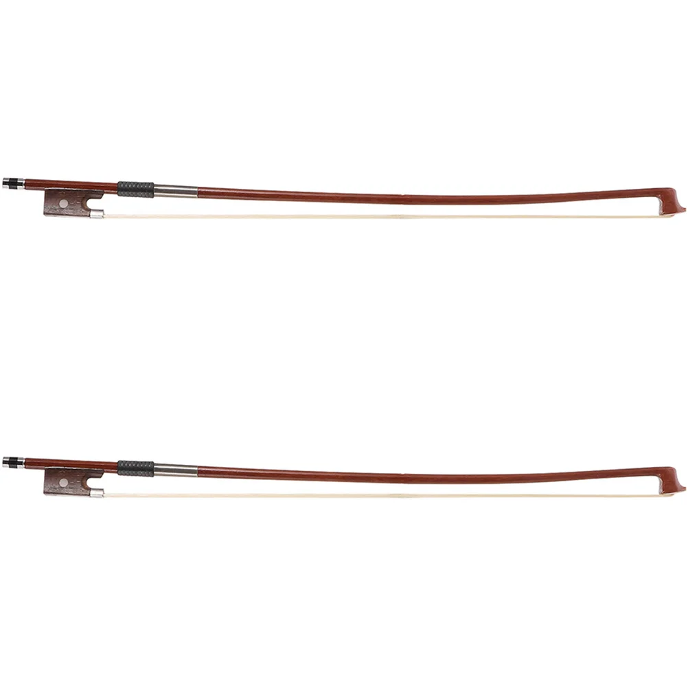 

2 Pcs Violin Bow Beginner Childrens Hair Music Bows White Ponytail for Replace Accessory