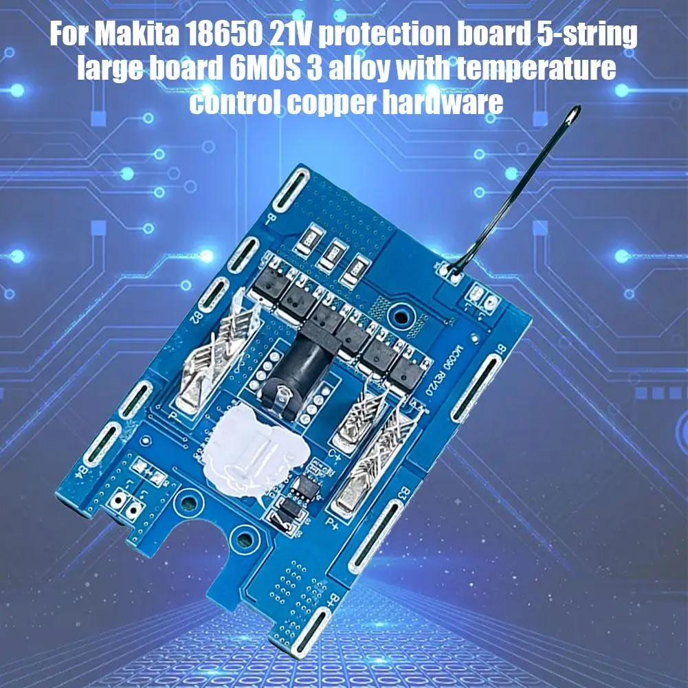 For Makita 18650 21V Protection Board 5-string Large Board 6MOS 30A / 5MOS 25A With Temperature Control Copper Hardware