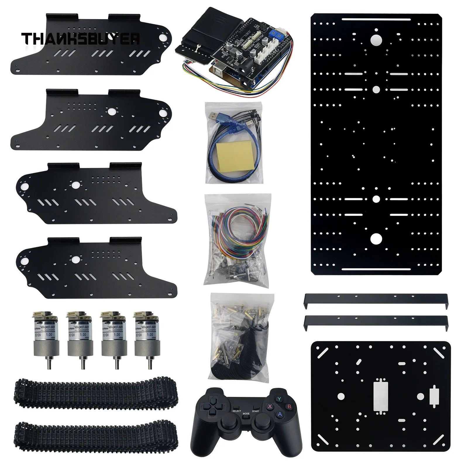 UNO R3 T800S Tankgehäuse Robotergehäuse mit Hauptsteuerplatine + Erweiterungsplatine + Controller