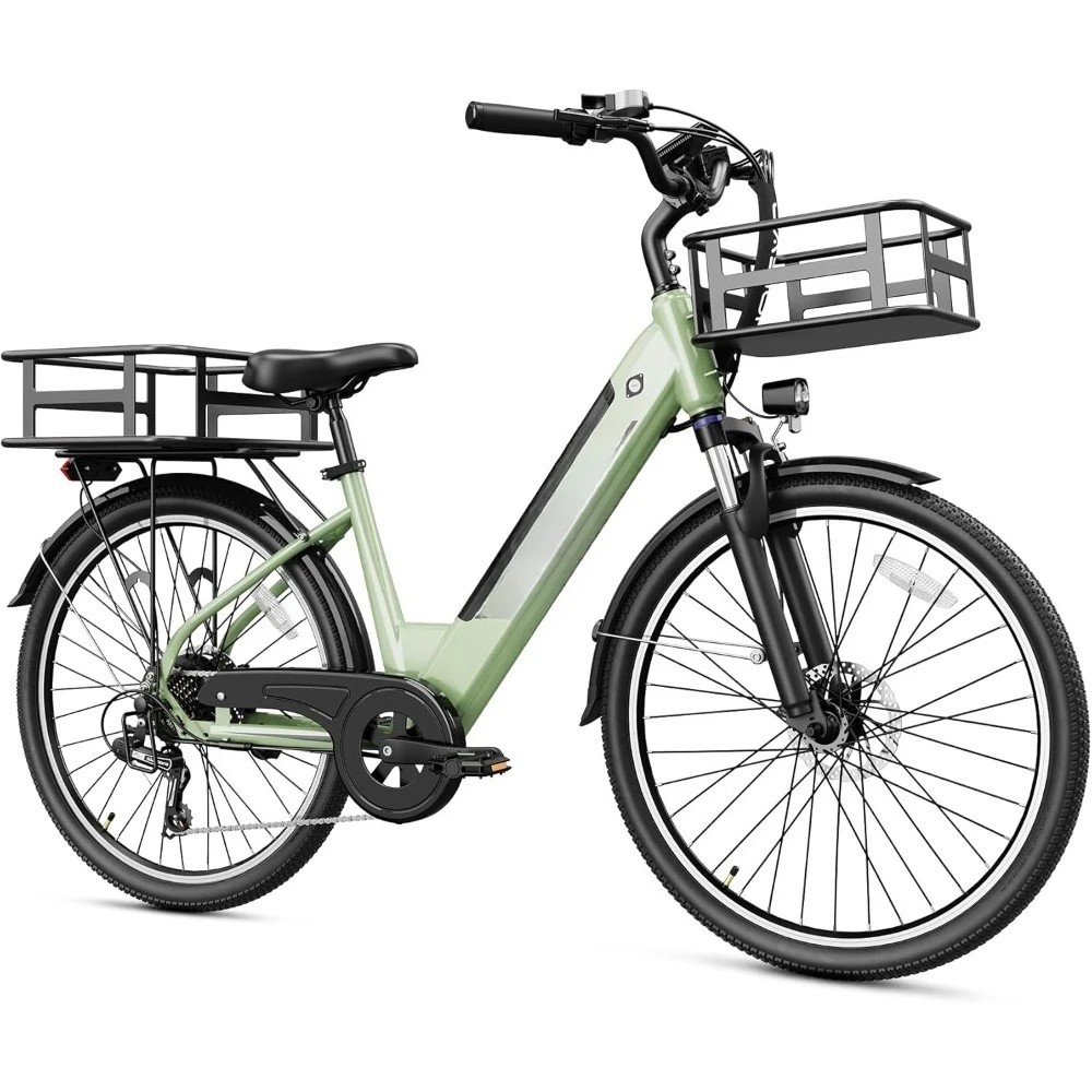 

Индивидуально. Электрический велосипед ST для взрослых, пиковый мотор мощностью 1200 Вт, макс. 28 миль в час City Cruiser Ebike, 26-дюймовый пригородный электровелосипед, съемный 528 Втч