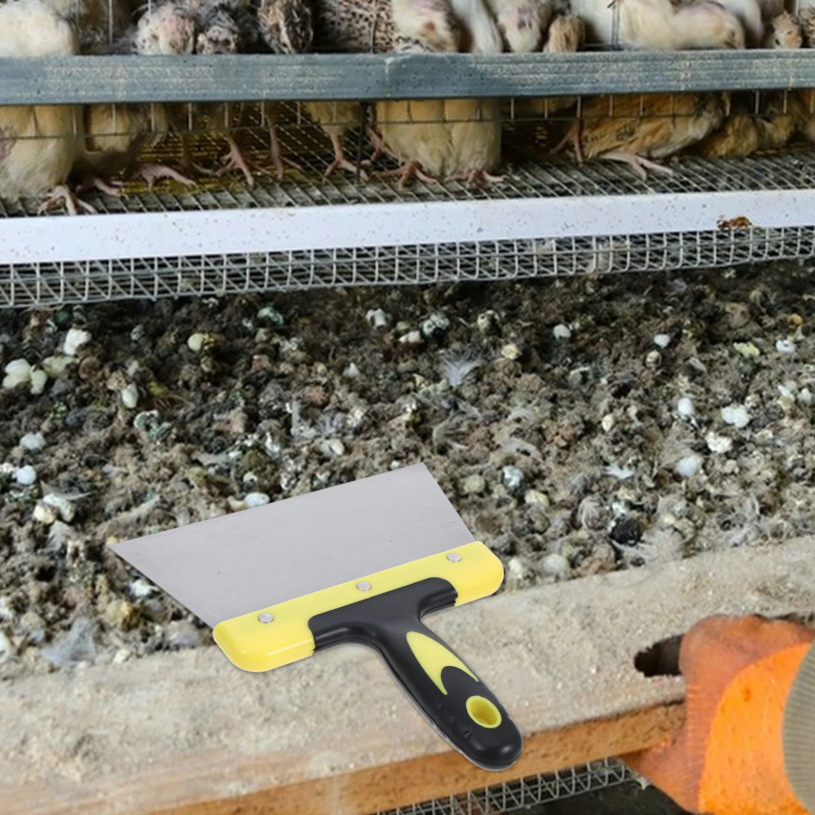 

2Pcs Bird Droppings Scraper Stainless Steel Durable Cleaning Tool Wide Head Pigeon Poop Remover Efficient Surface Scraper