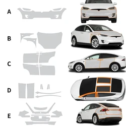 Pellicola protettiva per vernice paraurti auto TPU per Tesla Model X 2016-2021 2022 2023 2024 Kit decalcomania PPF reggiseno trasparente antigraffio