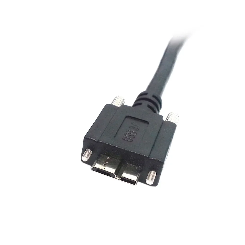 USB 3.0 Back Panel Mount B Type Female To Micro B USB 3.0 Male With Screws Extension Cable 0.4m 40cm