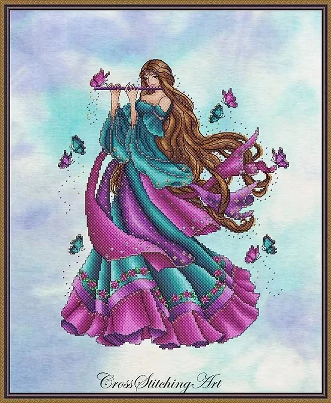 

Набор для вышивки крестом Laffy Lavender Series, хлопковая нить с изображением животных, замок «Любовь», холст, вышивка, дим 72299, волшебник 40-56