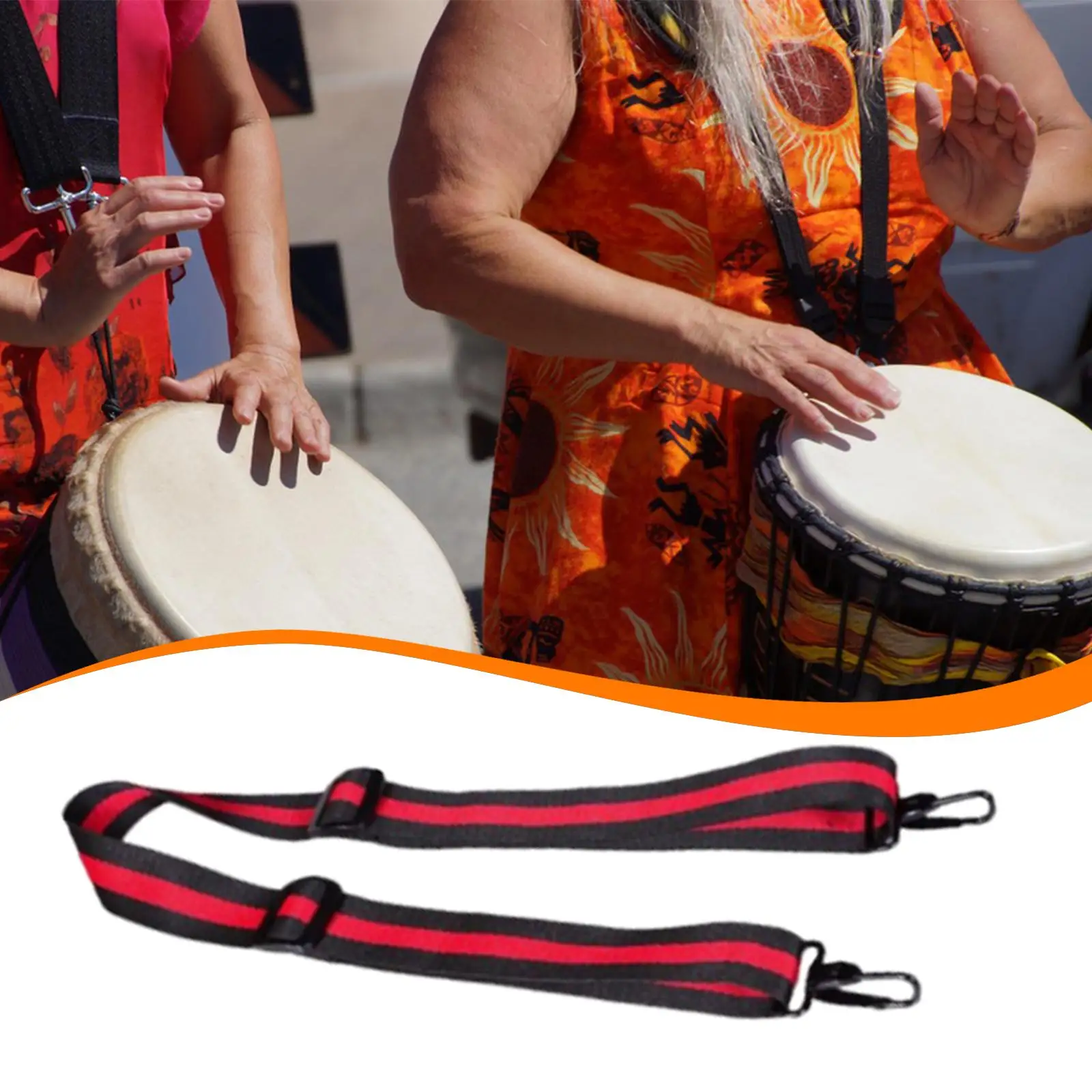 Cinto para tambor djembe, resistente ao desgaste, instrumento de percussão, alça de cintura para kit de bateria, acessórios para crianças e adultos