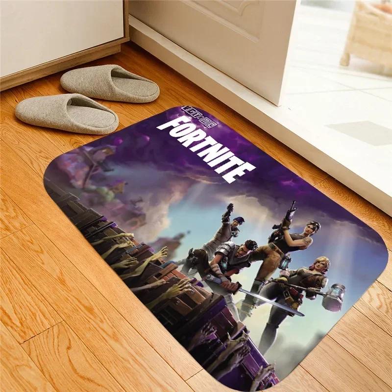 Fortnite Bath Mats Flannel Living Room Carpet Entrance Door Rug Home Decor