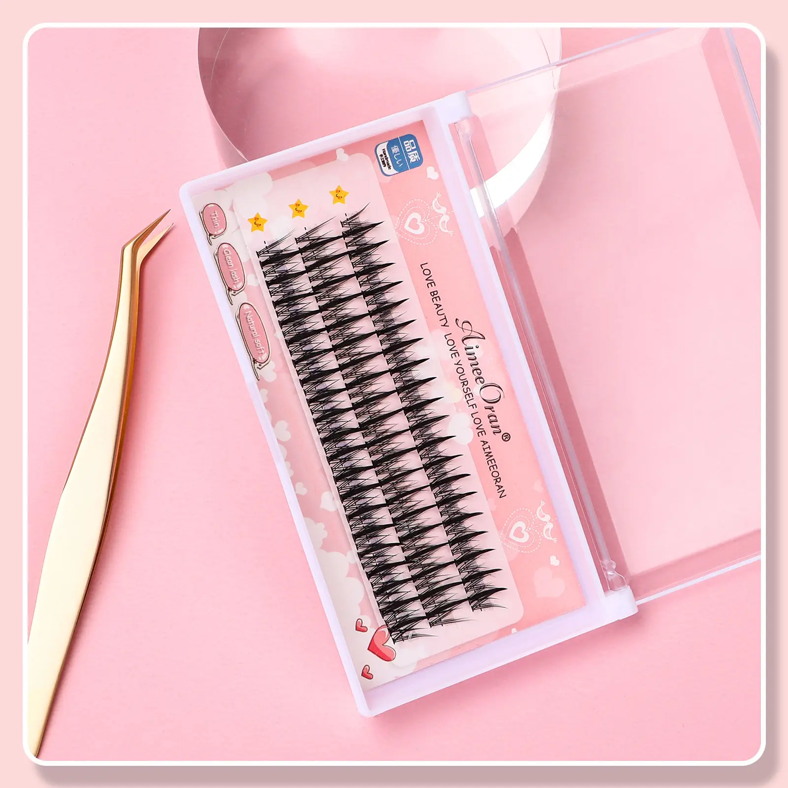 Thick Fake Eyelashes for Women Reusable 3D Eyelash Cluster Extensions for Beauty Eye Cosplay DIY Makeup