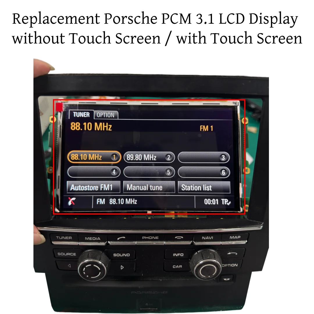 LCD Display Screen for Porsche Panamera Macan Cayenne Cayman Boxster 911 (997) PCM3.1 Radio Navigation