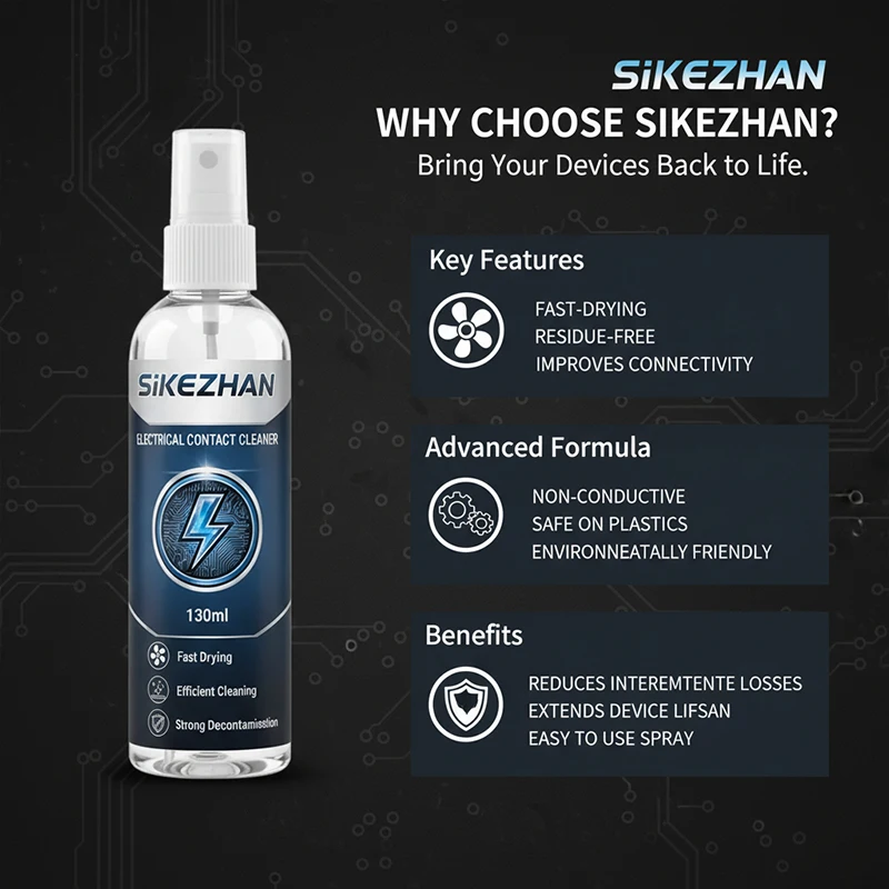 130ml Electrical Contact Cleaner, Fast Drying Circuit Board PCB Cleaner Spray, Remove Oxide for Electronic Repair SIKEZHAN - view 5