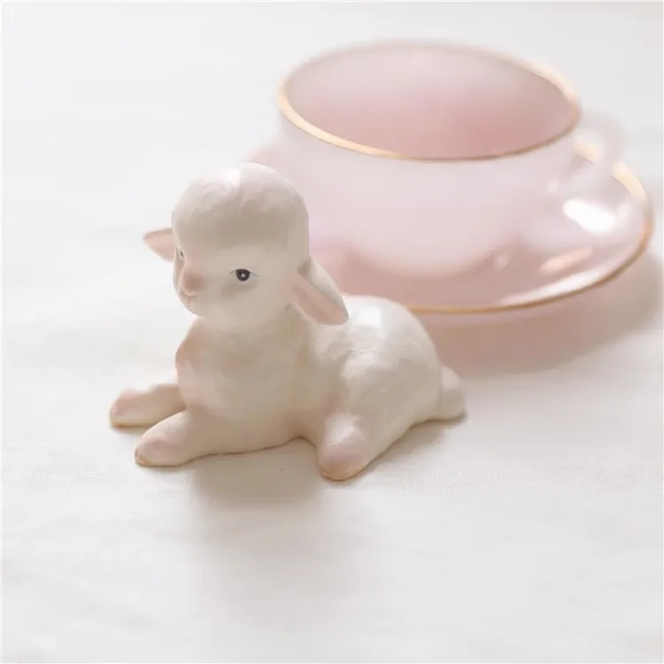 

Vintage Resin Sheep Sculpture, Home Decor Crafts, Room Decoration, Study Office, Wine Cabinet Ornament, Cute Lamb Statue