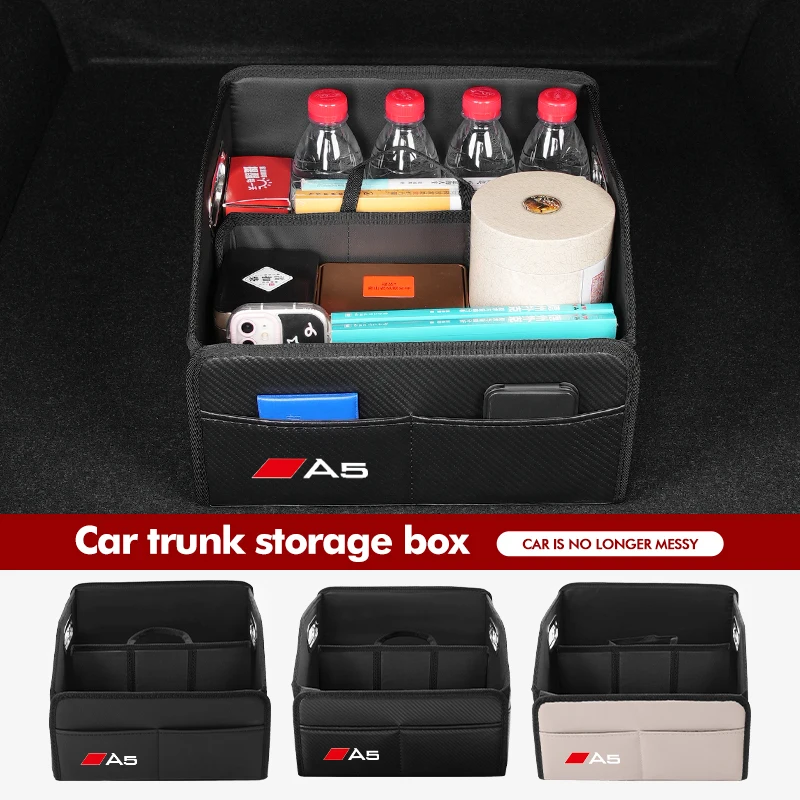 

Car Portable Foldable Organizer Bag Auto Trunk Storage Box For Audi Q5 Q7 Q3 A3 A4 A6 A5 A1 A8 Q8 Q2 A7 TT S3 S4