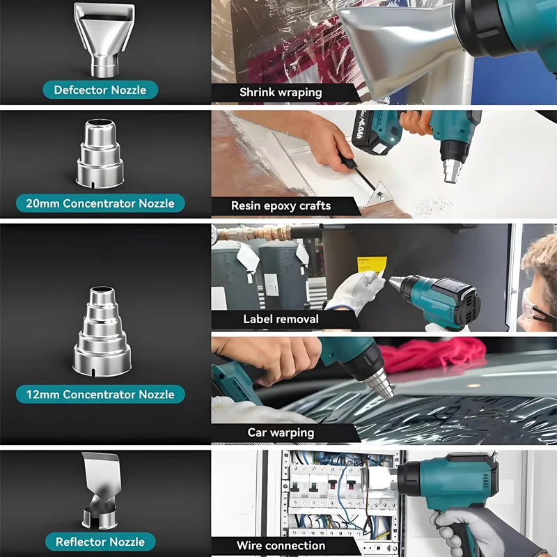 ماكيتا DHG181 مسدس هواء ساخن قابل لإعادة الشحن 18 فولت بطارية ليثيوم لاسلكية طبقة صغيرة طلاء لحام بندقية فيلم يتقلص الحرارة مسدس الخبز f #6