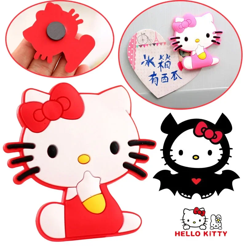 

Sanrio Hello Kitty Refrigerator Stickers Melody Refrigerator Magnet Cartoon Baby Magnetic Toys Notebook Decoration Cute Sticker