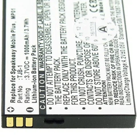 Аккумуляторы Li-Ion TJB-1 1000mAh для Binatone BB100 Plus B200 BB200 SpeakEasy