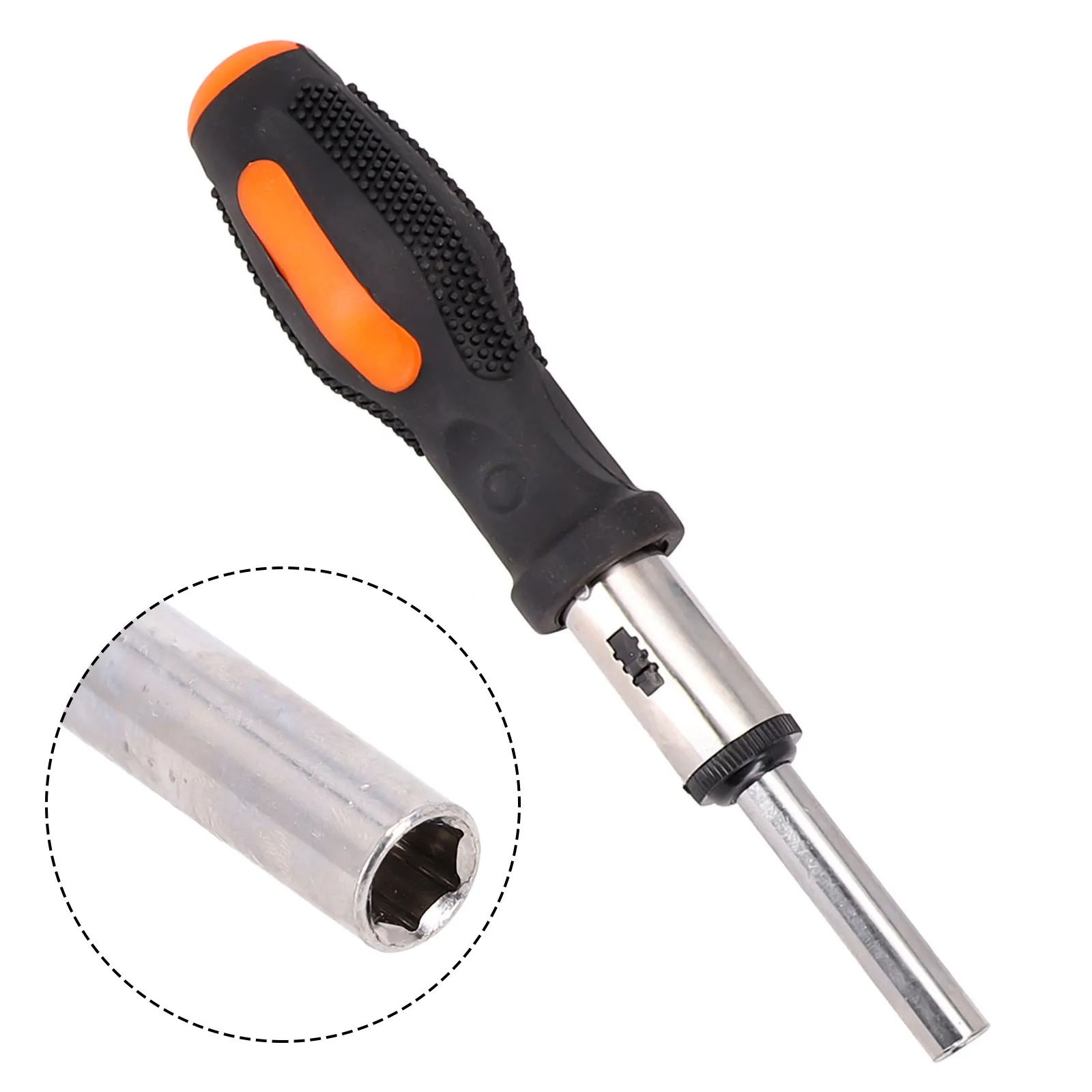 Mutilfunction 1/4 Hex Ratchet Screwdriver Handle Straight Shank Style Screwdriver Extension Rods Socket High-torque Ratchet