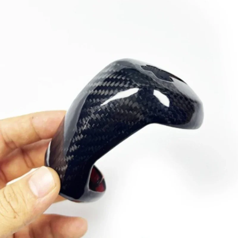 

For Volkswagen T-Cross POLO Tayron Real Dry Carbon Fiber Interior Center Console Gear Shift Knob Cover Modification Accessories