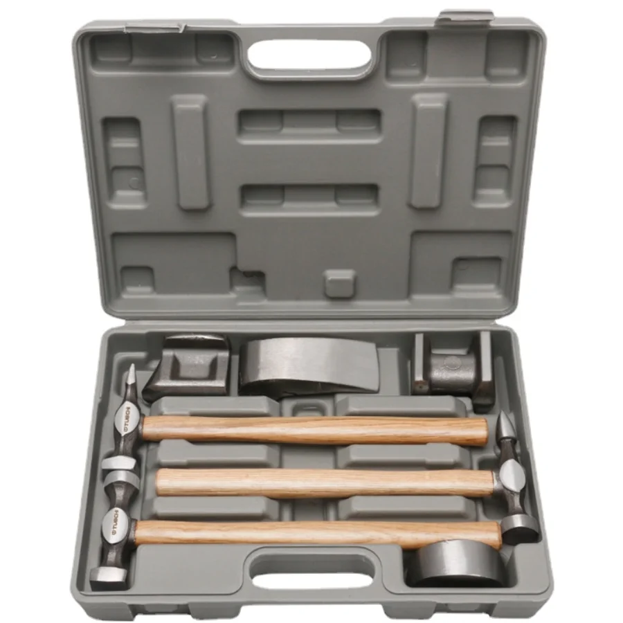 

7pcs Auto Body Repair Panel Beating Hammer Straight pein finish crowned workshop sheet metal hammer tools