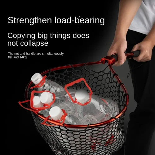 Imagen 2 del producto Redes de pesca LINNHUE, red Laning plegable, precio barato, malla de goma/silicona, captura de 14kg, señuelo para peces, herramienta de pesca, accesorio para pescadores