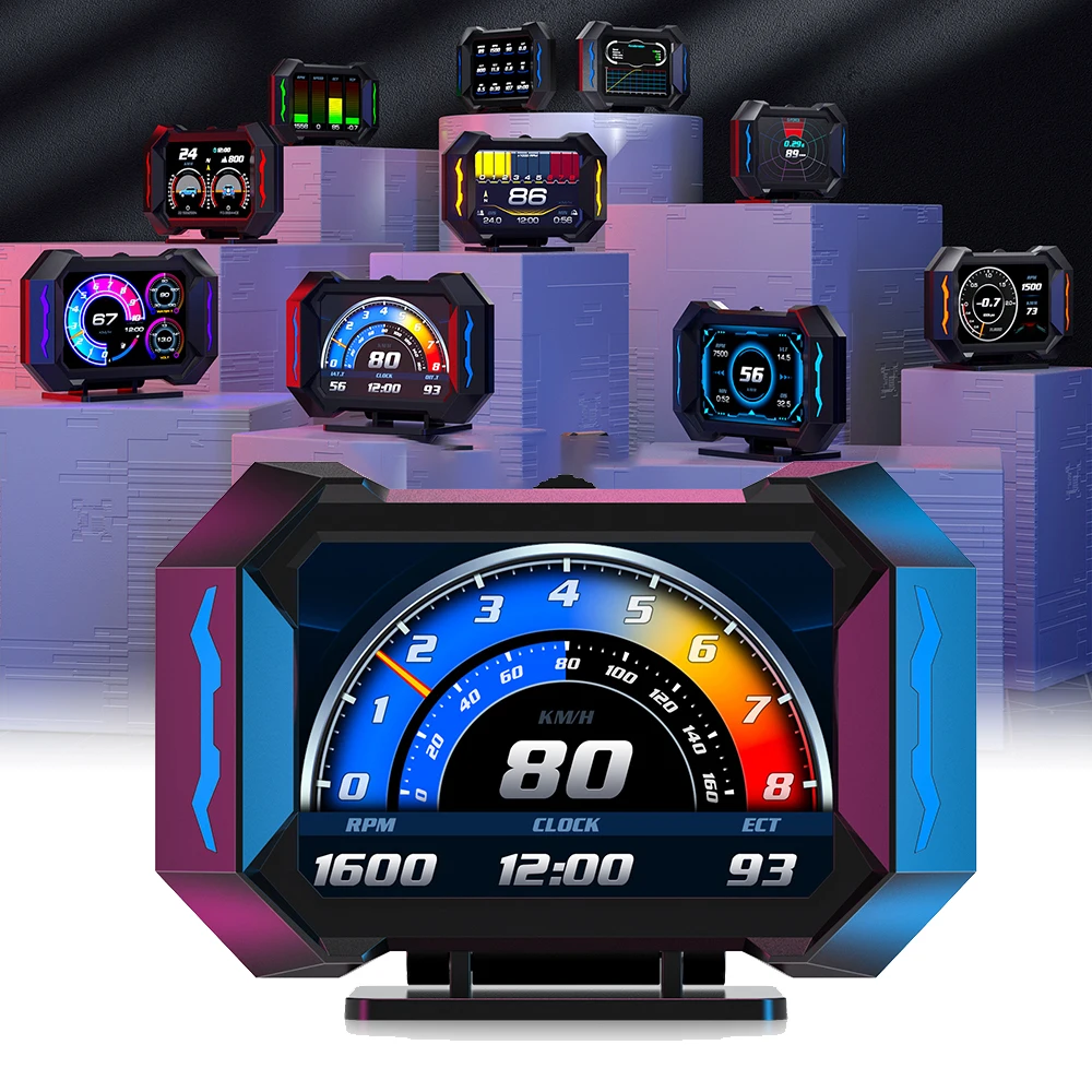 2026 Newest OBD2 Meter P25 Digital Gauge CAR with Multi-functions Car Computer Obd GPS Heads up Display Auto Electronics