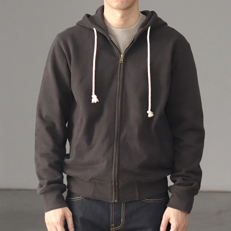 

Heavyweight Zipper Hoodie Men's American Retro ort Fce Lined Sweatirt Jaet Youthful Casual Cotton Blend Spring Autum...