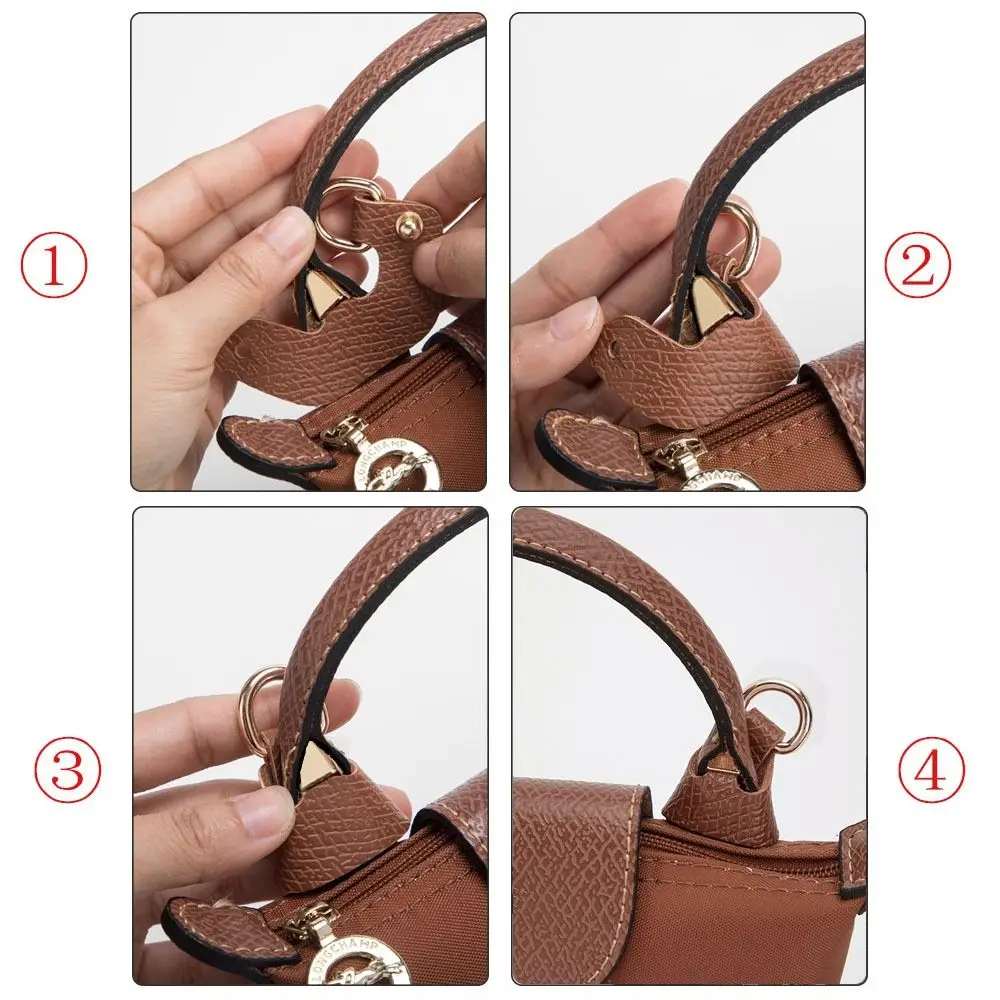 Luxury mini Bag Hang Buckle Transformation Accessories for Longchamp Genuine Leather Bag Hardware Punch-free Crossbody Conversio