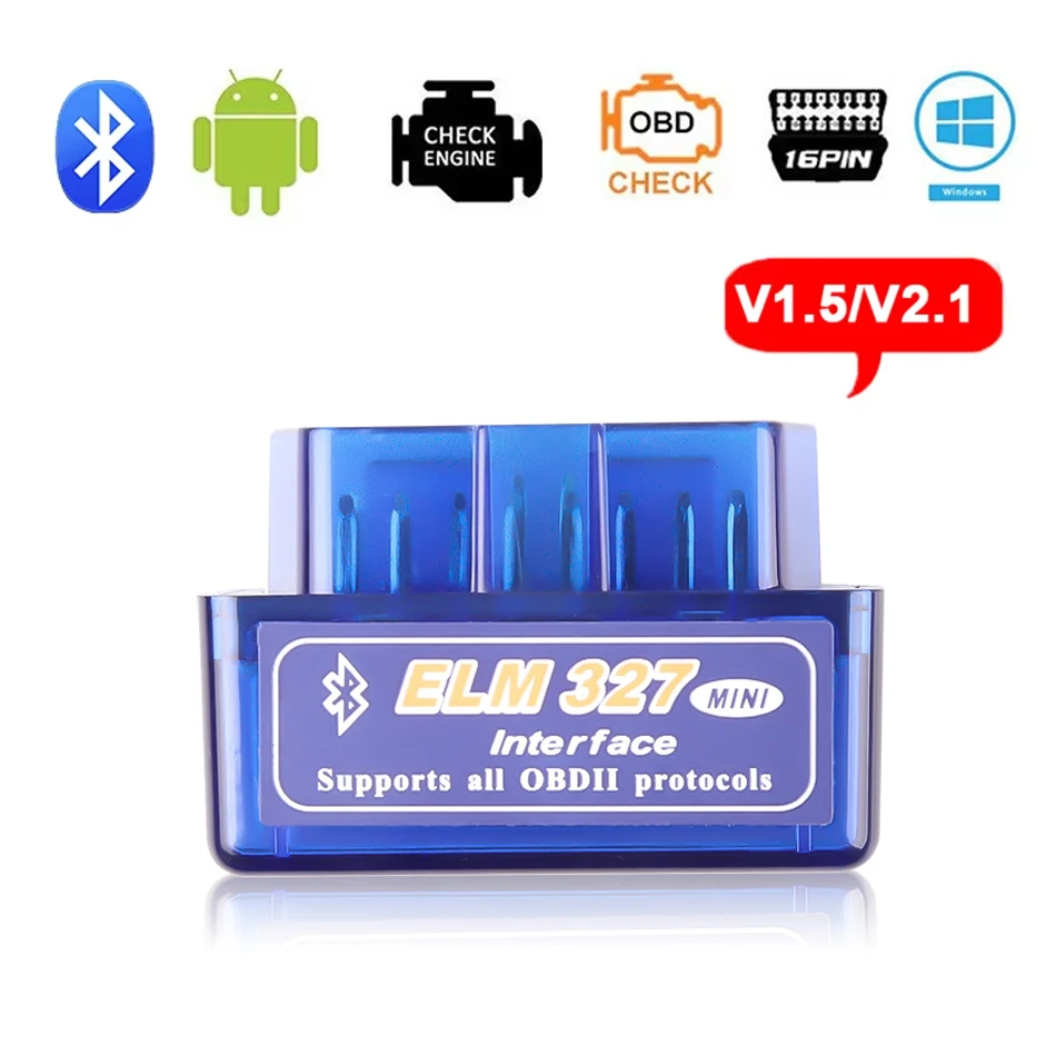 

Мини ELM327 V1.5 V2.1 OBD 2 Bluetooth Автомобильные диагностические инструменты для Android Сканер Поддержка кода Интеллектуальный сканирующий инструмент Инструмент сканера ODB2