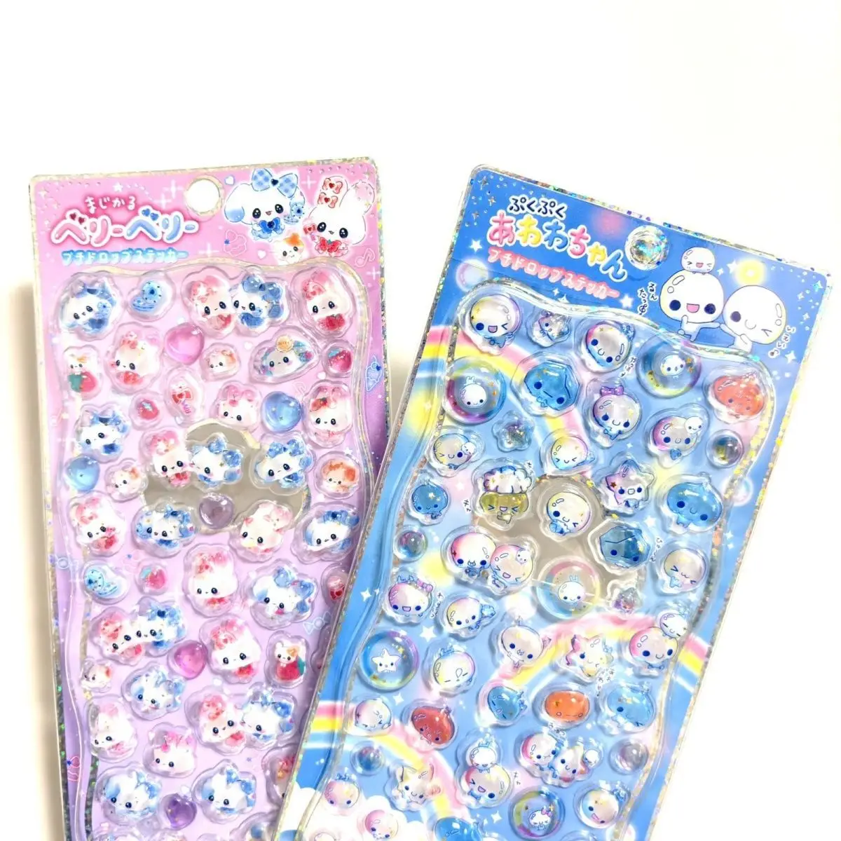 Ancient Little Rabbit Laser Sparkling Solid Relief Stickers 