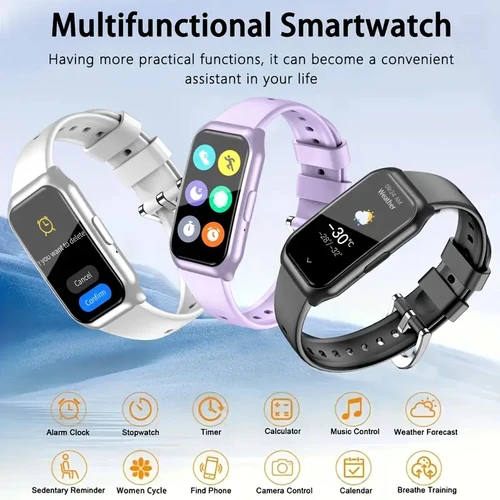 Imagen 2 del producto Nuevo reloj inteligente con Bluetooth para llamadas, monitorización del ritmo cardíaco y del sueño, linterna, asistente IA, reloj inteligente para hombres y mujeres para Android e IOS