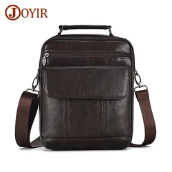 JOYIR Genuine Cowhide Leather Men Trendy Crossbody Bag Messenger Bags for Male Shoulder Bags Travel Sling Chest Pack Satchel Bag