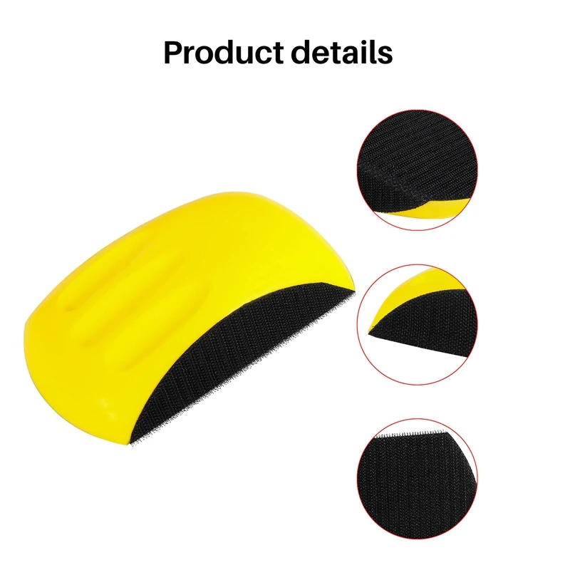 Hand Sanding Block For Hook & Loop Sandpaper Hand Pad Polishing Pad Abrasive Tools