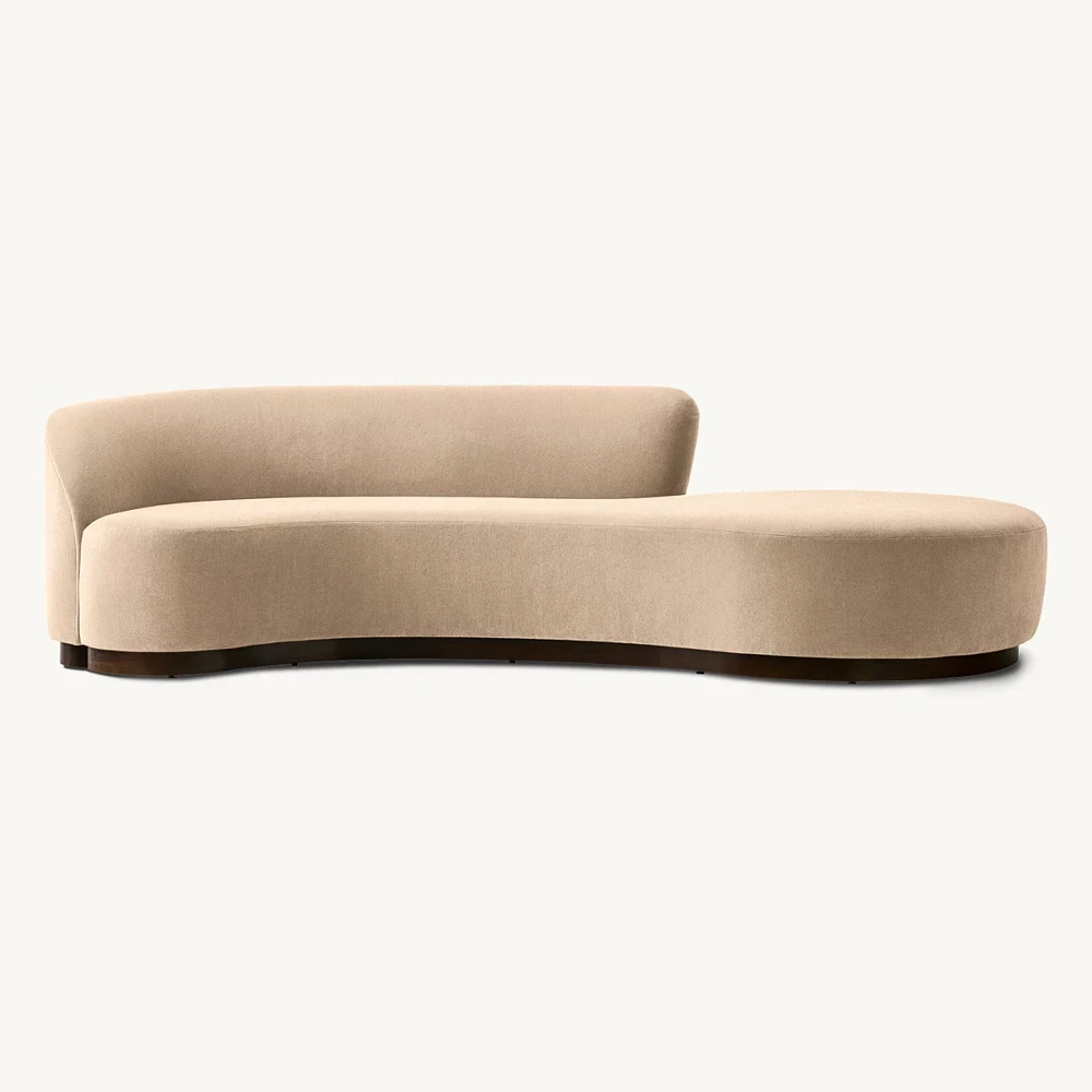 ！@Wholesale High Quality Indoor Home Furniture Modern Living Room Sofa Set Asymmetric Back -Shaped Arc Design Sofa