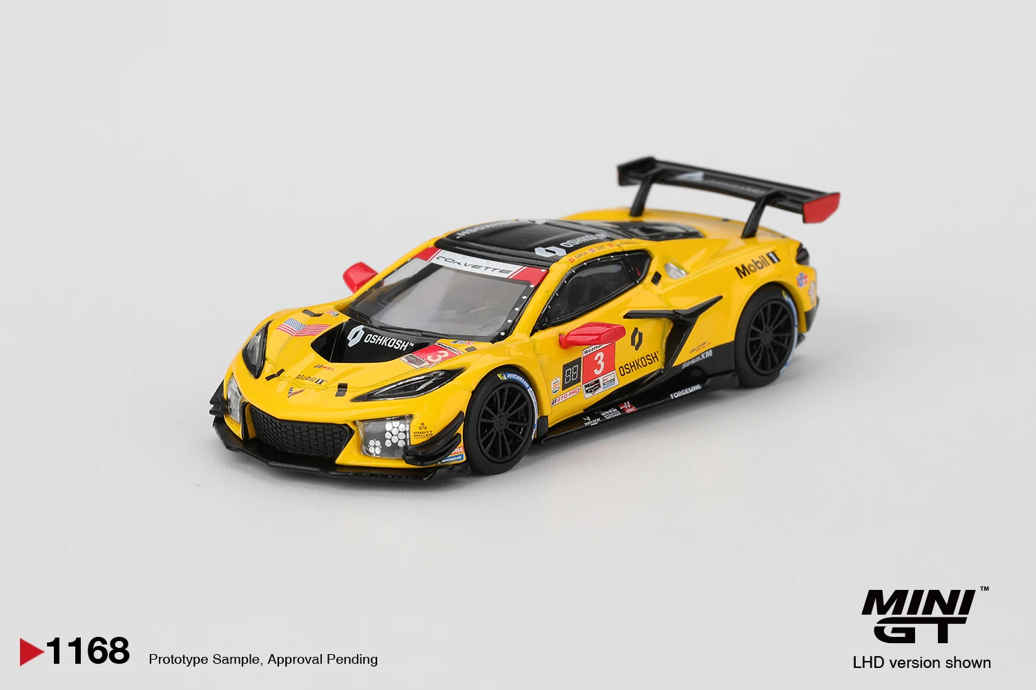 

MINIGT 1/64 Chevrolet Corvette Z06 GT3.R # 3 гоночных автомобиля Corvette MGT01168-CH, литые металлические модели, детские игрушки для мальчиков