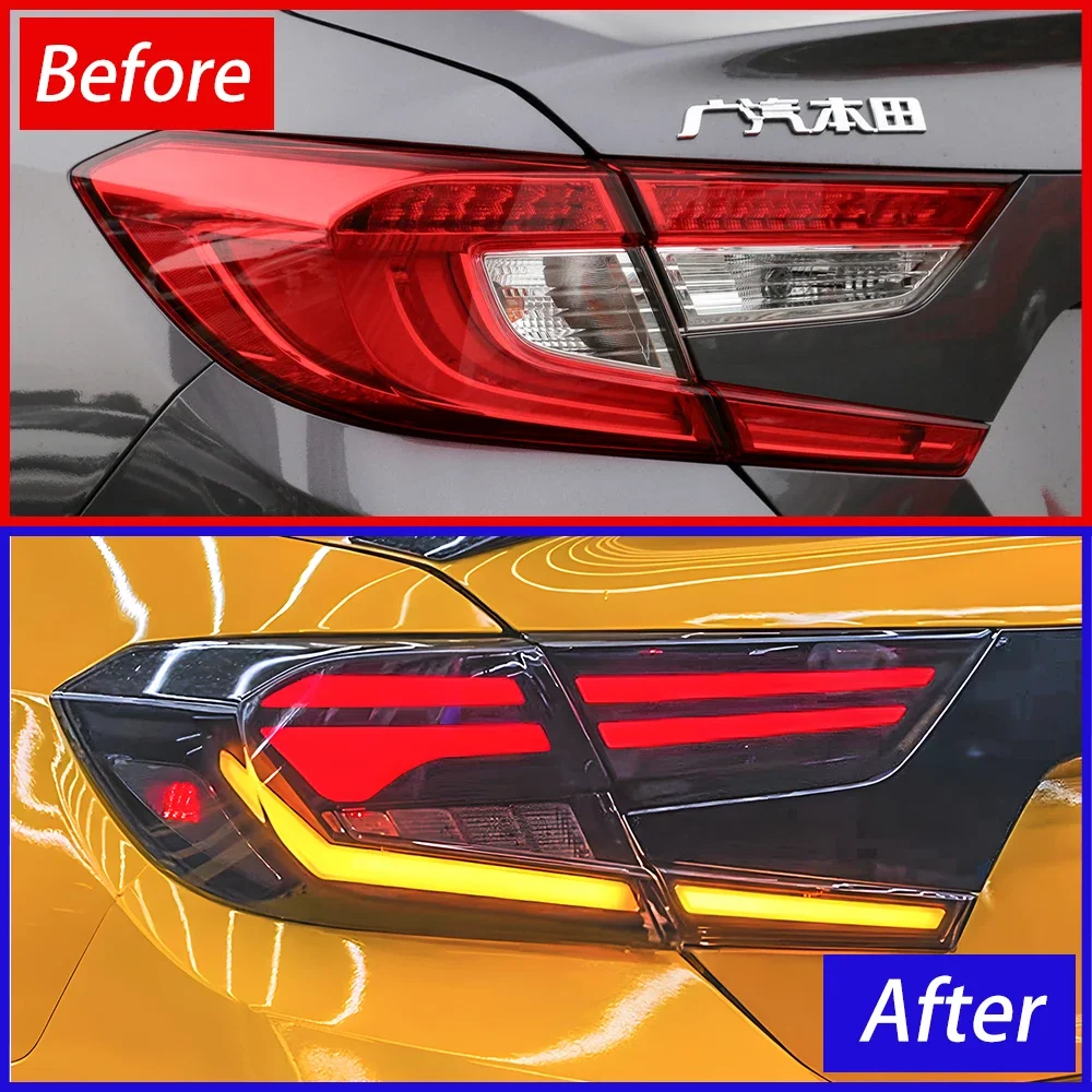 Auto Rear Back Lamps For Honda Accord 2018-2021 LED Car Taillights Assembly Upgrade Benz Style Dynamic Turn Signal Accessories