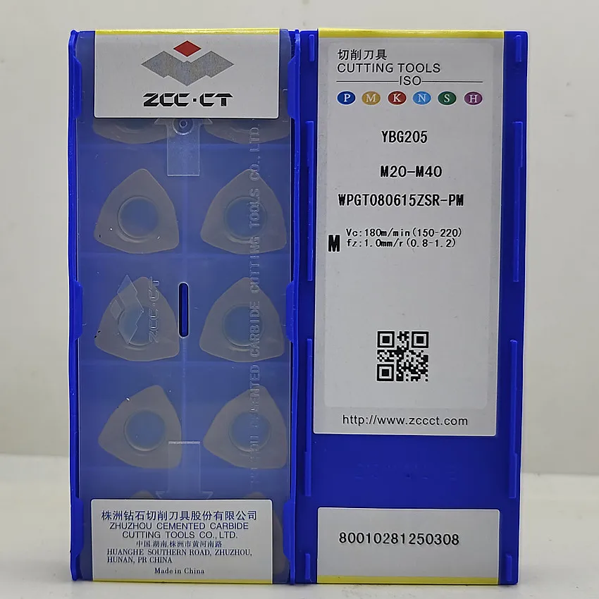 WPGT080615ZSR-PM YBG205/WPGT080615ZSR-PM YBC302/WPGT080615ZSR-PM YBG205H ZCC.CT CNC blade carbide inserts turning milling tools