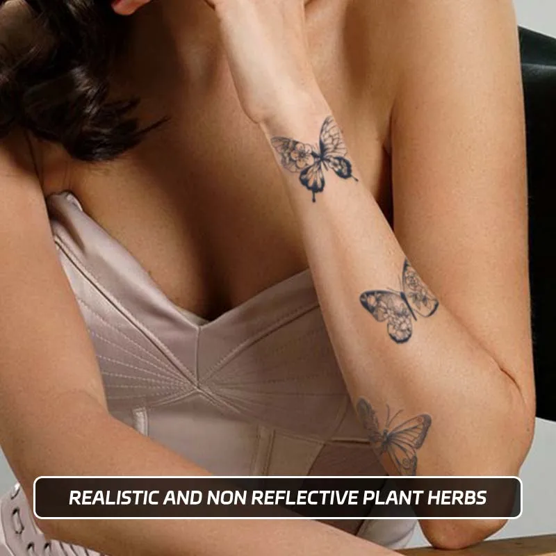 Butterfly Design, Lasting 1-2 Weeks Waterproof, Temporary Tattoo Stickers, Realistic Semi-Permanent Fake Tattoos on the Arms