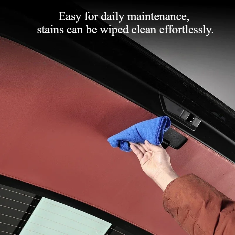 Leather Trunk Protective Mat  For Geely Galaxy M9 Tailgate Anti‑Scratch Pad Custom Precise Fit Waterproof Interior Mod Car Parts