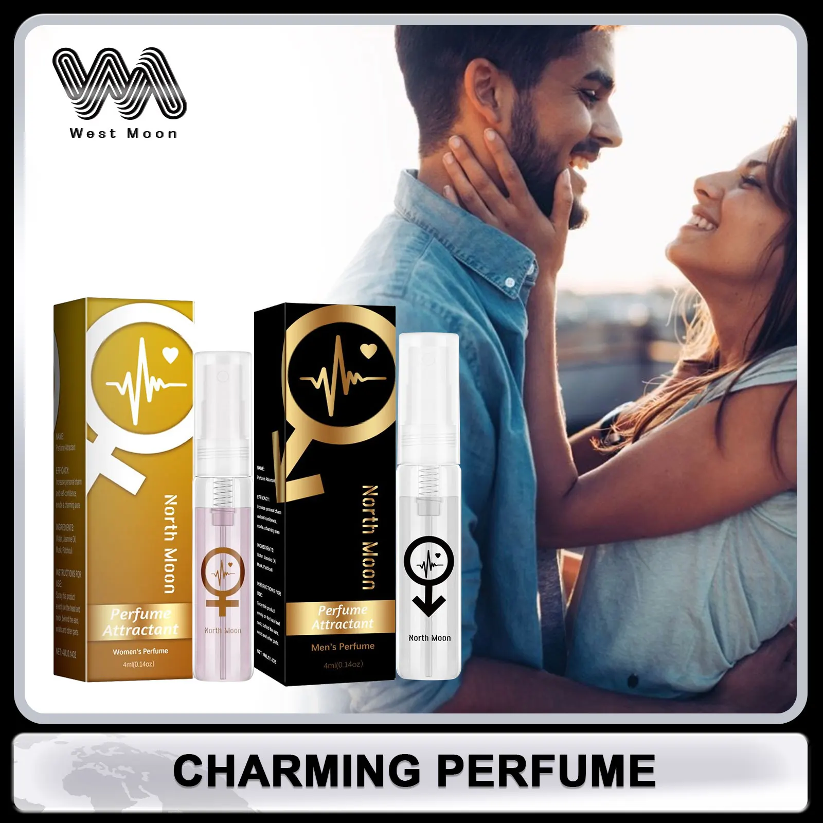 Charming Perfume for Men and Women Improve Confidence Long Lasting Fragrance Dating Eau De Parfume Natural Fresh Elegant Perfume