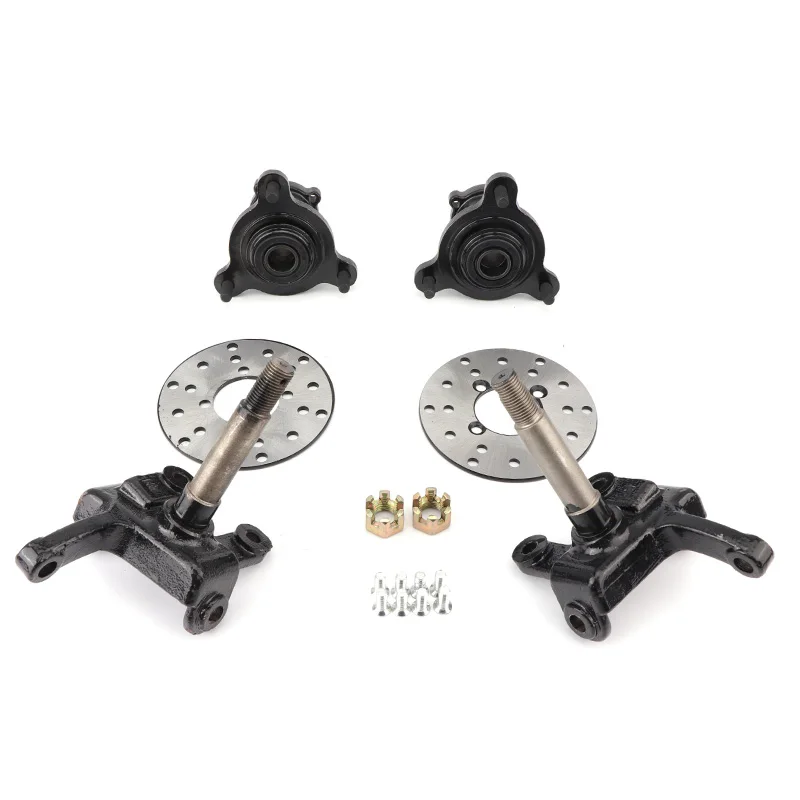 1Set 3 Stud Steering Strut Knuckle Spindles with 108mm Brake Disc Wheel Hub fit For DIY Electric ATV UTV Golf Buggy Bike Parts